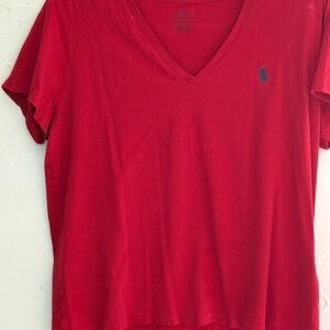 Polo by Ralph Lauren Women's Red Short Sleeve Tee